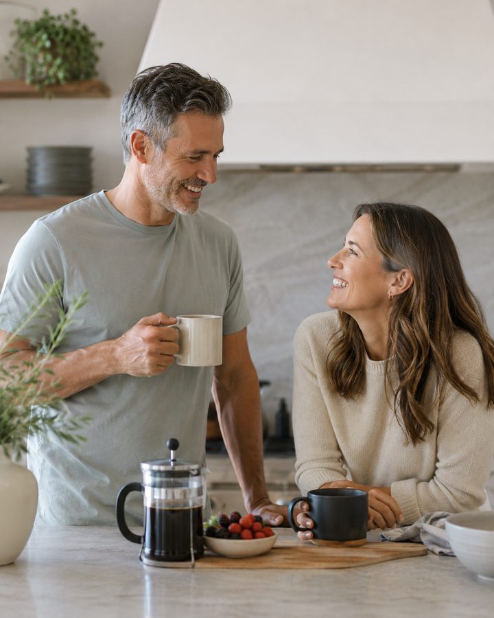 Coffee together in the kitchen